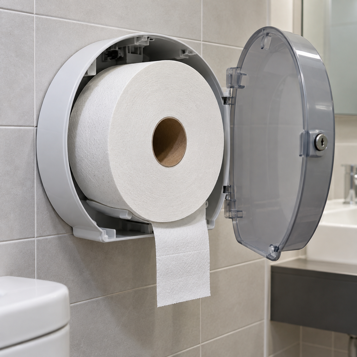 6 x 300m Jumbo Toilet Rolls - Recycled paper