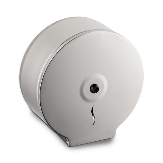 Mini Jumbo Toilet Roll Dispenser - Brushed Stainless Steel