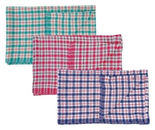 Coloured Check Tea Towel