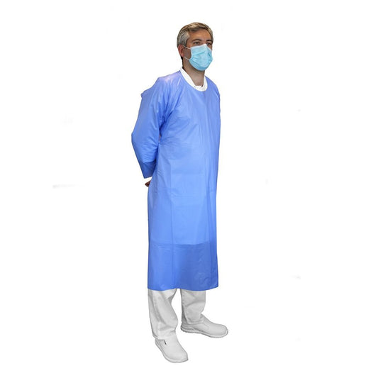 Disposable CPE Gowns with Thumb Loops