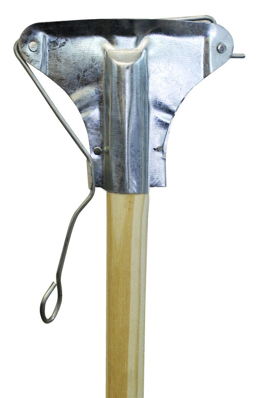 Wooden Handle fitted with Metal Mop Holder