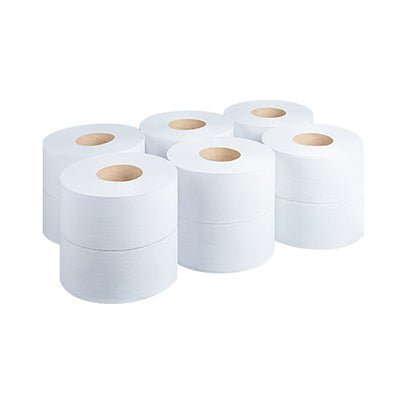 150m Mini Jumbo Toilet Rolls - Pure
