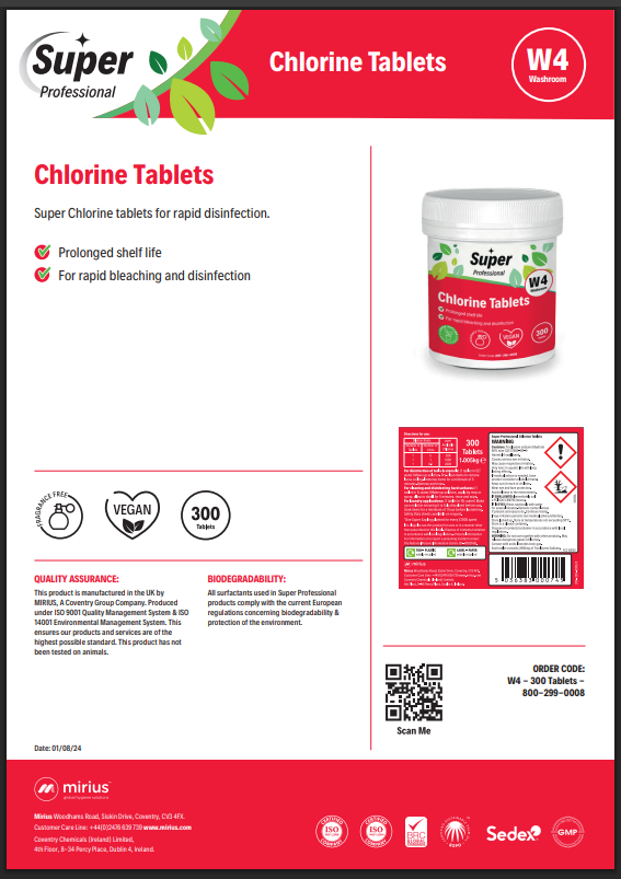 Mirius W4 Chlorine Tablets